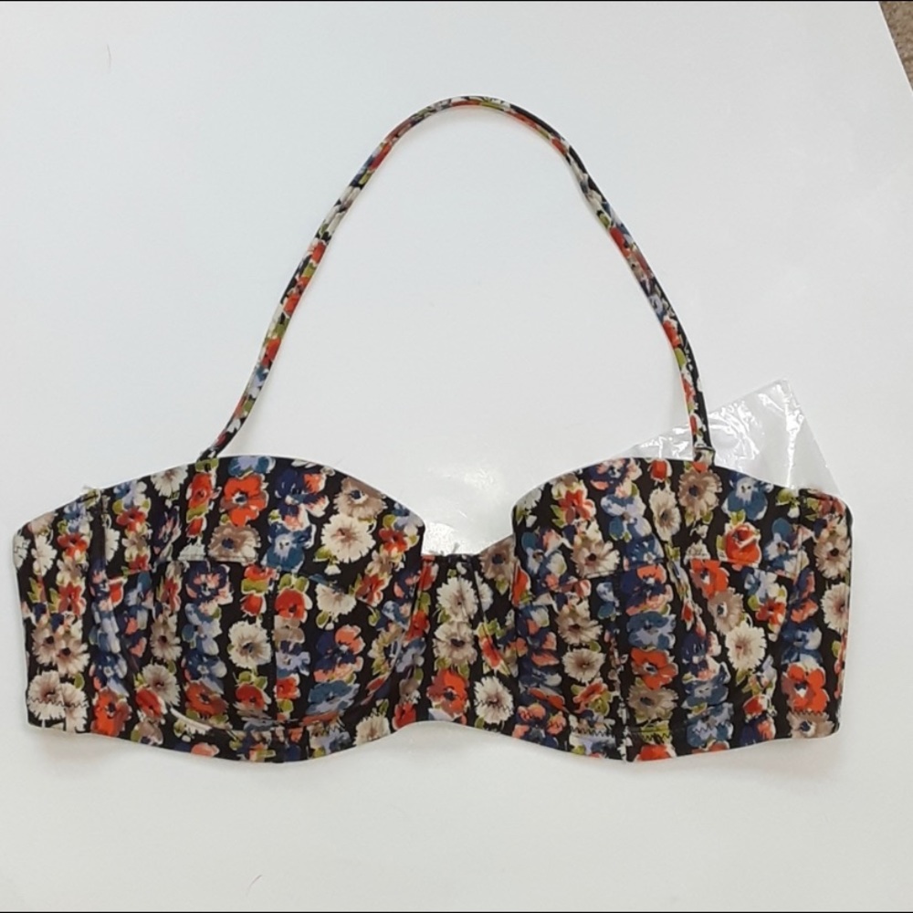 NWT J. Crew Floral Bikini Top